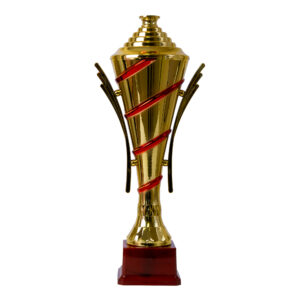 Plastic Trophy Incl Fig, Gold, Large, 40Cm