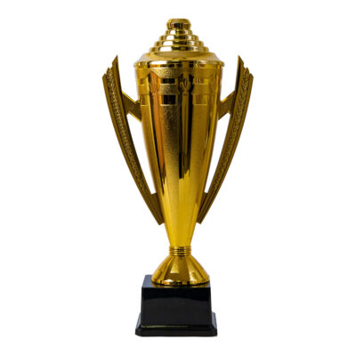Plastic Trophy Incl Fig, Gold, Large, 40Cm
