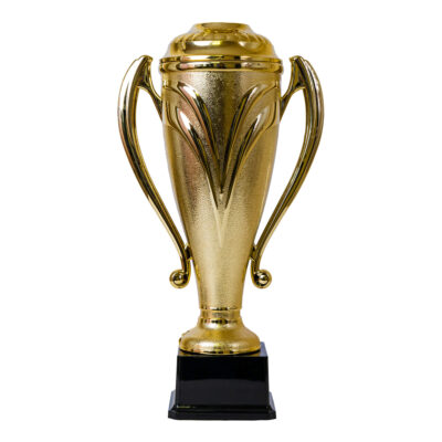 Plastic Trophy Incl Fig, Gold, Large, 40Cm