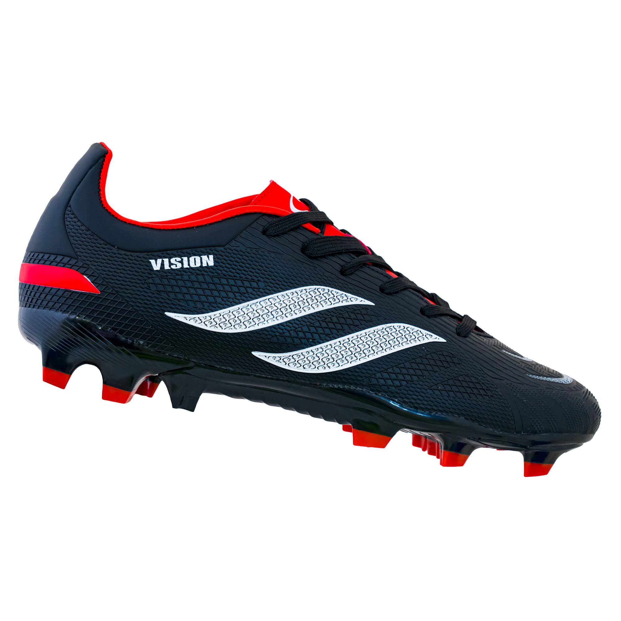 Youth Vision Soccer Boot Black/Red/White - Image 2